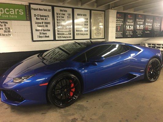 My Huracan and parking space in NYC