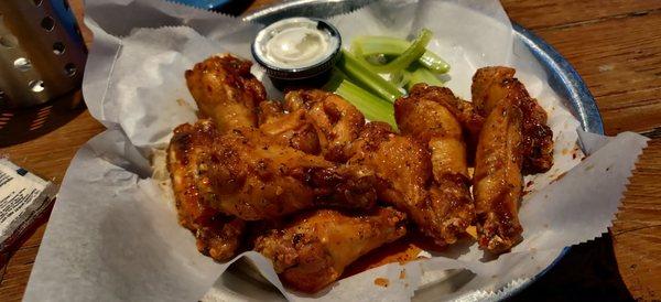 Special sauce wings, yummy!