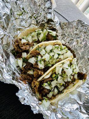 3 Carne Asada Tacos