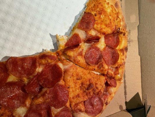 Skipped the pepperoni on several slices