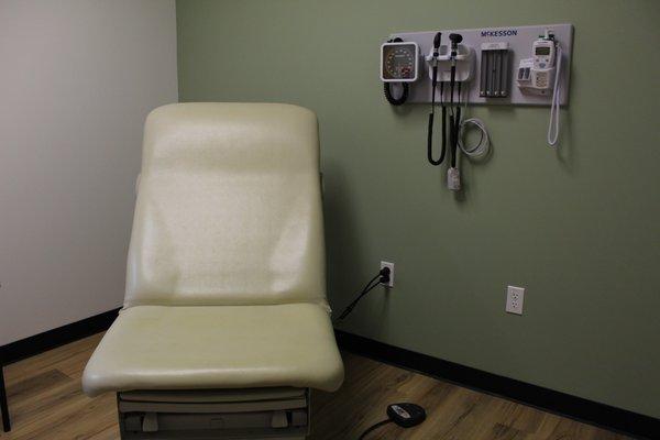 One of the adult exam rooms.