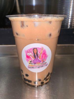 Vanilla Chai Milk Tea w Tapioca Pearls