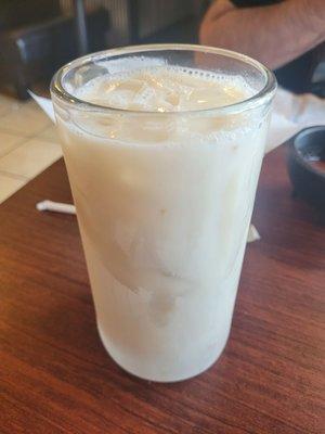 Horchata. HUGE and they gave me a to-go cup for the half I didn't drink, yay. 8.17.21