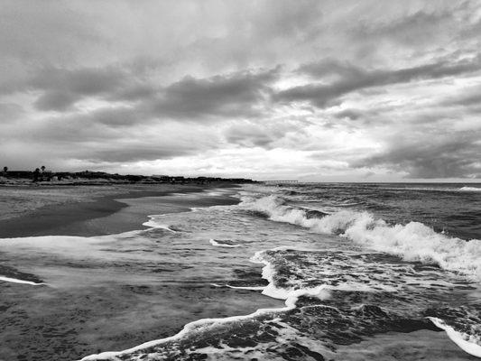 St Augustine Beach, Florida, rainy day. F Street