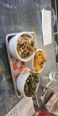 Dirty Rice Arethas Sweet Potato Casserole Veggie Platter Als Greens