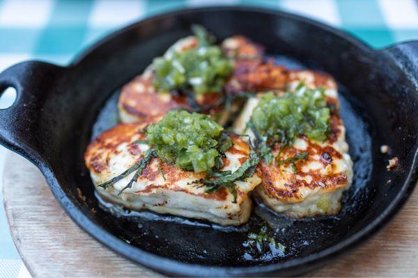 Baked Halloumi - Jalapeno, meyer lemon, herbs