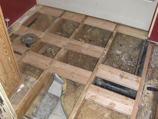 New joists and supports