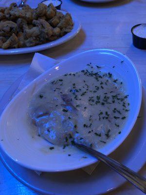 New England clam chowder