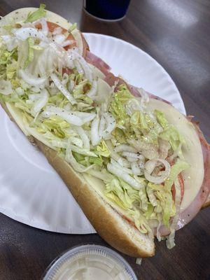 Italian Sub baked in the oven