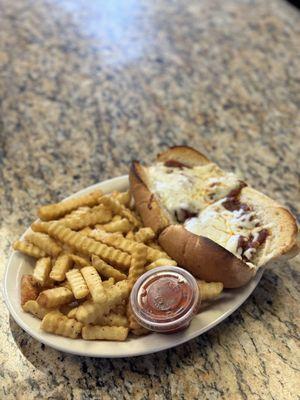 Chicken Parmesan Sub with French Fries