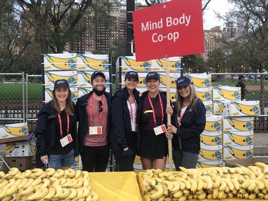 MBC staff volunteering at the Chicago Marathon finish line!