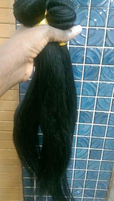 100% Virgin Straight Hair with no lice, double weft no shedding, no split ends, tangle free. Order yours today. www.glamoroustroishair.com