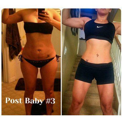 Despite a previous knee injury, Erica made an amazing transformation!

The before picture was a few months post labor