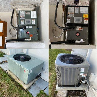 Air conditioning before replacement and after