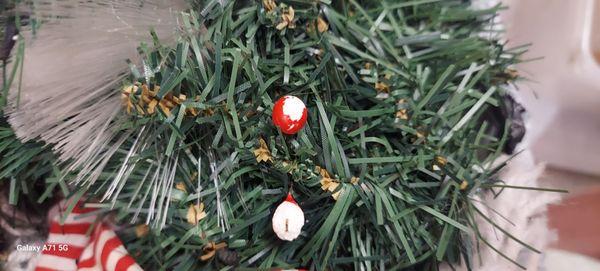 Great Uncle's christmas decoration chewed on.