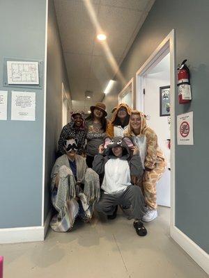 Wonderful Halloween crew of therapists at the South LA clinic. Thanks for all your wonderful work with the kids!