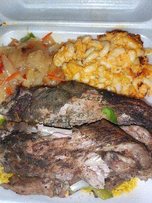 Turkey Wing Platter with Mac & Cheese & Cabbage. Decent at best. Turkey Wings Bland, mac & cheese, cabbage a bit salty. 2 1/2 Stars