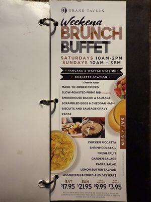 Menu - Brunch