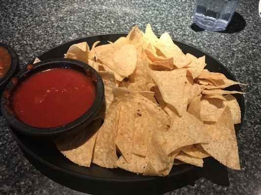 Complimentary chips and salsa