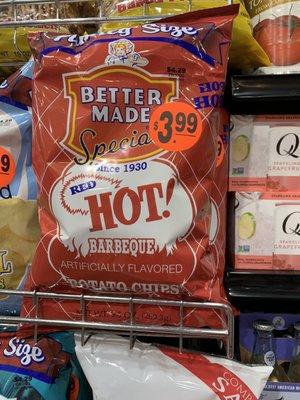 Better Made Chips which is a brand I haven't been able to find in Texas were always our family's favorite!