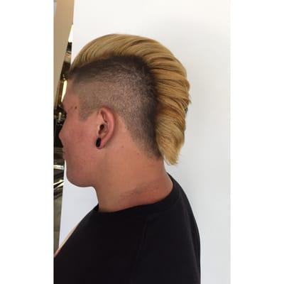 Bleached Mohawk // cut    Hair by: Brianna Williams