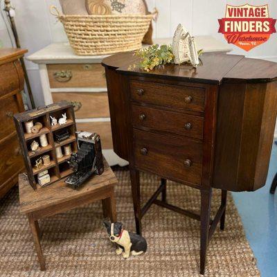 Antique Martha Washington Cabinet / End Table