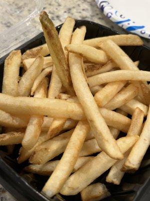 NOT crinkle fries. NO SIGNATURE SEASONING