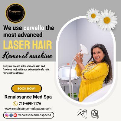 Renaissance Med Spa offers advanced laser hair removal treatments for smooth, long-lasting results. Book your appointment today!