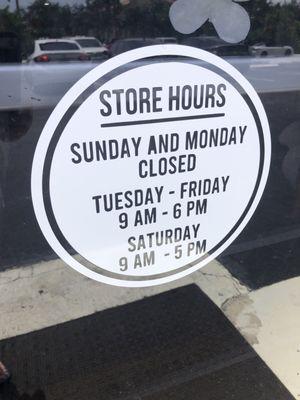 Store hours