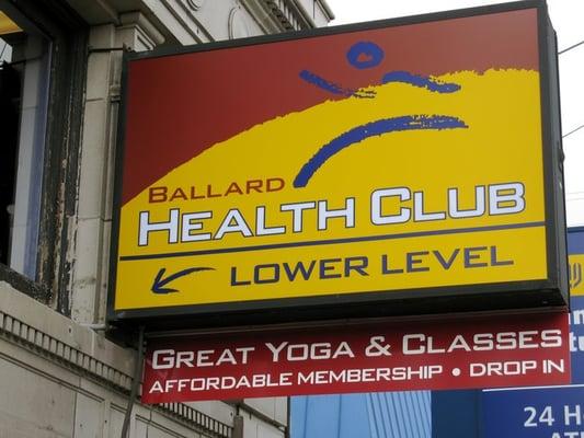 New Ballard Health Club Sign