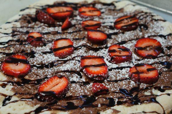 Dessert- Nutella Pizza. Save room for dessert!