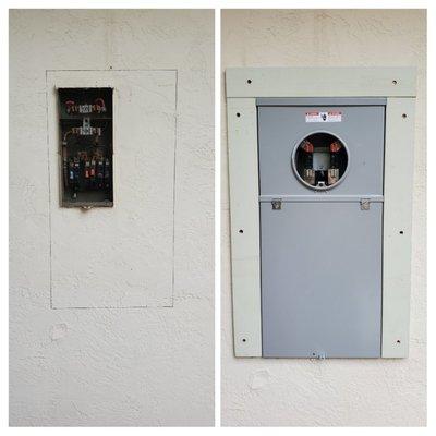 200amp flush mount main panel upgrade