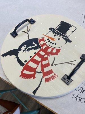 Vintage snowman tray - let it snow!!!!