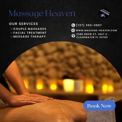 Your happy place is a massage away. Visit our website or call us to schedule an appointment.