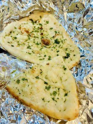 Garlic naan is very fluffy & tasty