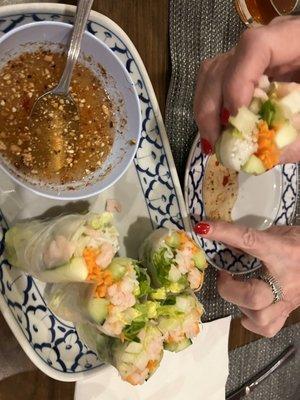 Summer rolls with shrimp