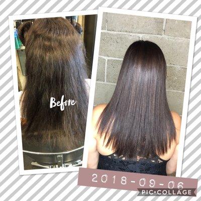 Beautiful color and KERATIN COMPLEX SMOOTHING TREATMENT