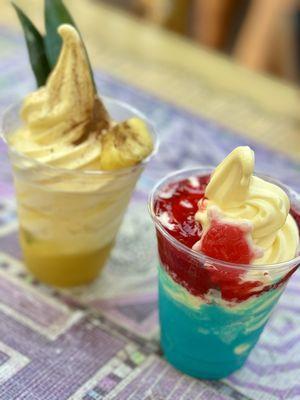 DOLE Whip® Pineapple Ginger Mint Float and Pineapple Coconut Float