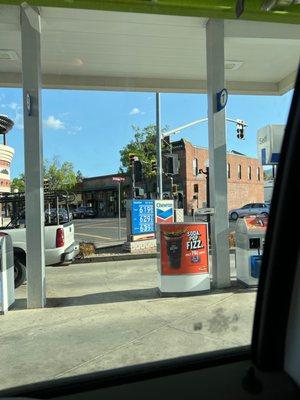 Gas pumps and sky high gas prices