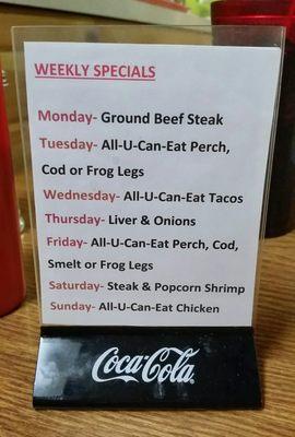 Weekly specials!