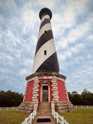 Close up of lighthouse.