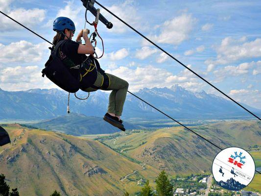 Did NOT die! 60mph, 36 percent grade. The steepest zip line in North America