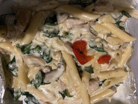 To go chicken Alfredo special