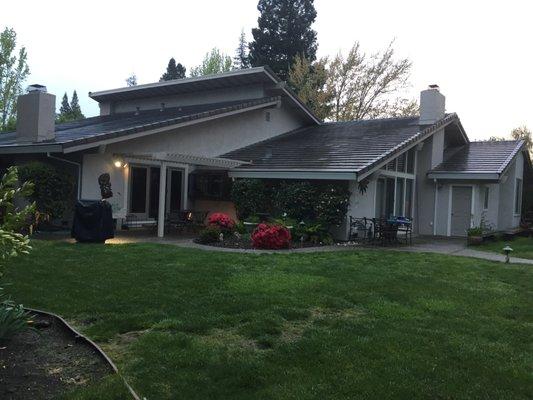 New flat tile roof.