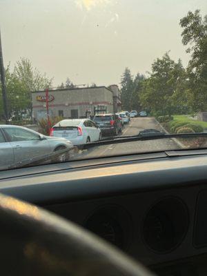 From their drive thru