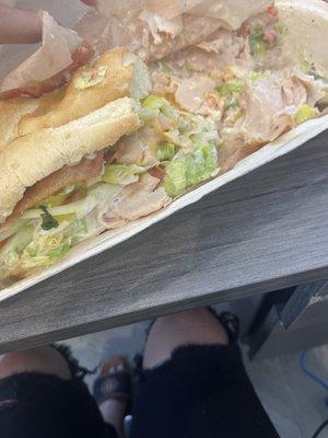 Ham sub, but I only order ham, onions, bacon, ranch and jalapeños