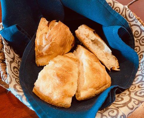 Complimentary, warm, fresh homemade bread. Really good!