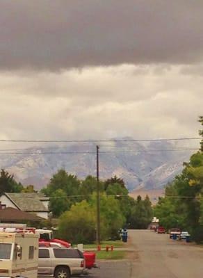 View from the porch of New Day Bakery