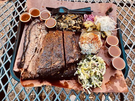 Brisket , Ribs, and all the trimmings! Delicious!!!