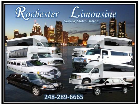 Introducing, under new management, the New Rochester Limousine. featuring 2013 Tiffany Coach Party Buses...